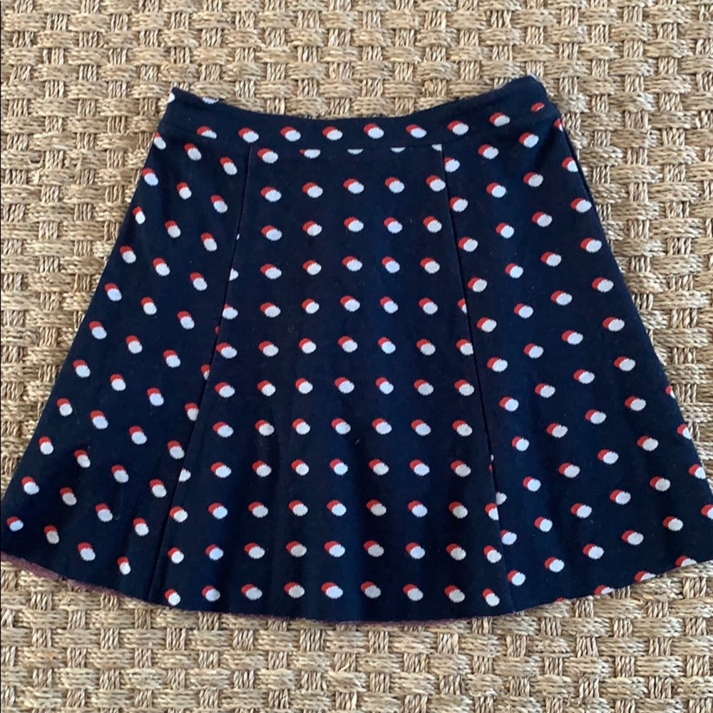 BCBG Generation Women's Blue Dotted A-line Skirt